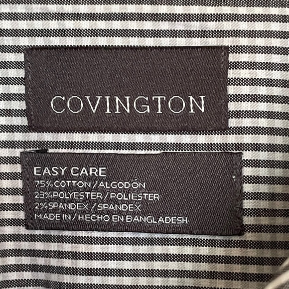 Men’s Gray Checked Button Down Dress Shirt Size: 34/35 - Picture 4 of 7